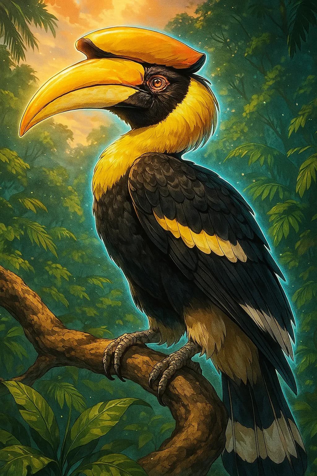 Great Hornbill card art